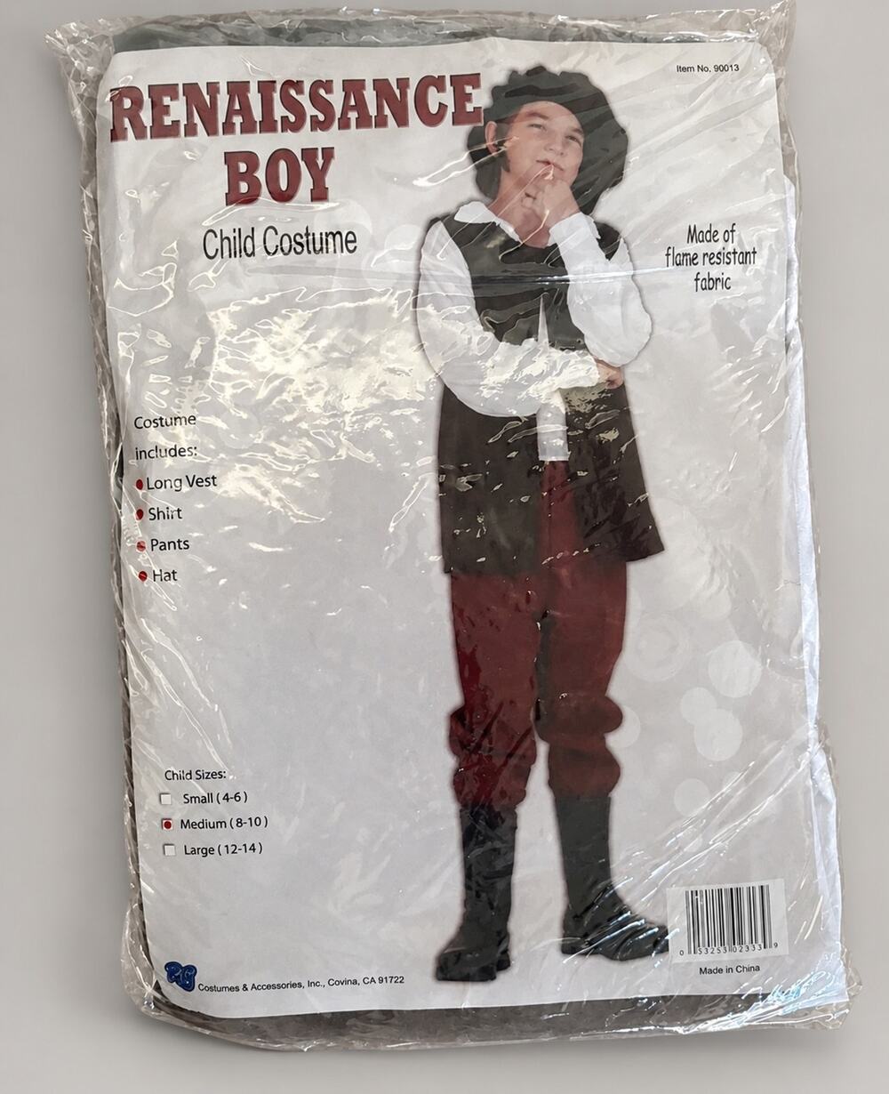 RG Costumes Renaissance Boy Costume - Size Child Medium EUC